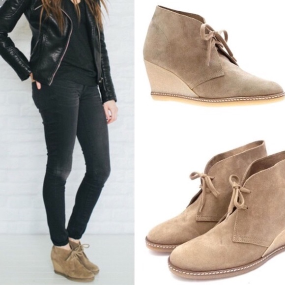 J. Crew Shoes - J. Crew MacAlister Wedge Lace Up Boots Booties